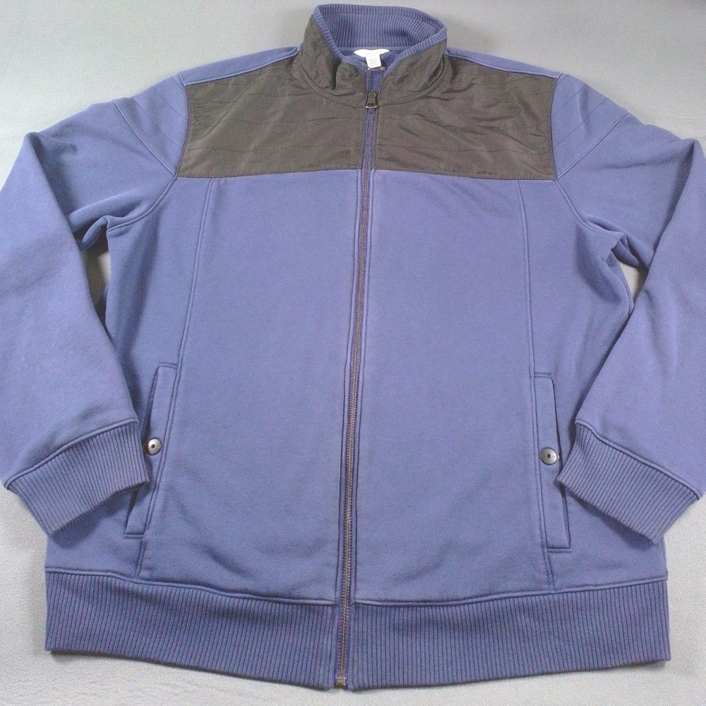 Calvin Klein Jacket Mens Large Blue Fleece Lined Full Zip Gorpcore Outdoor Dad